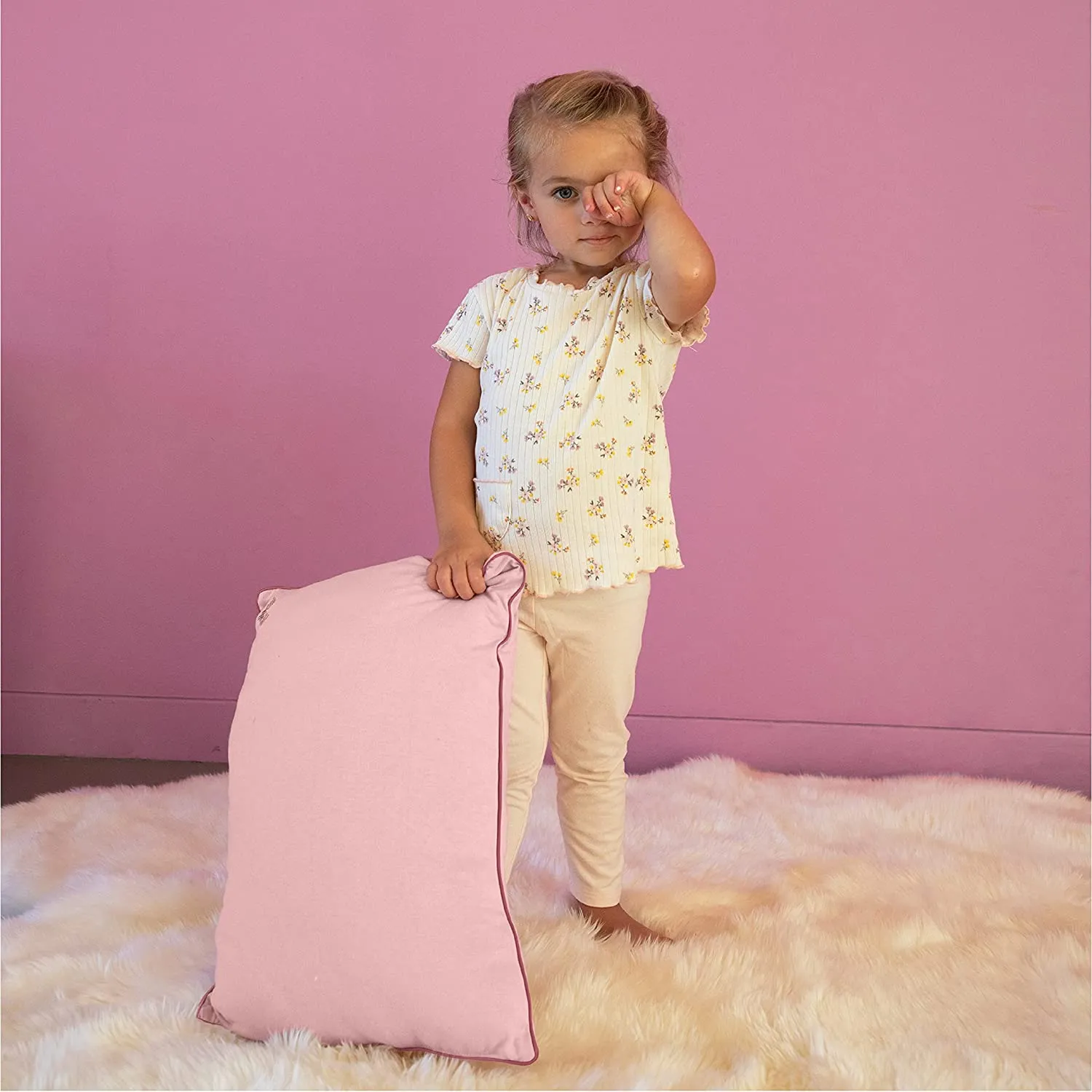 Toddler Pillows with Organic Machine Washable Cover