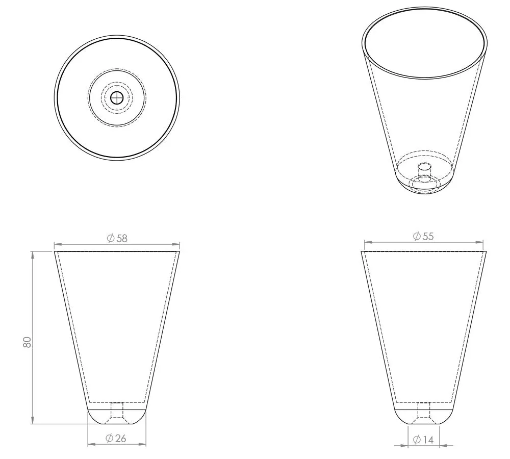 Waldorf Brass Leg Cup