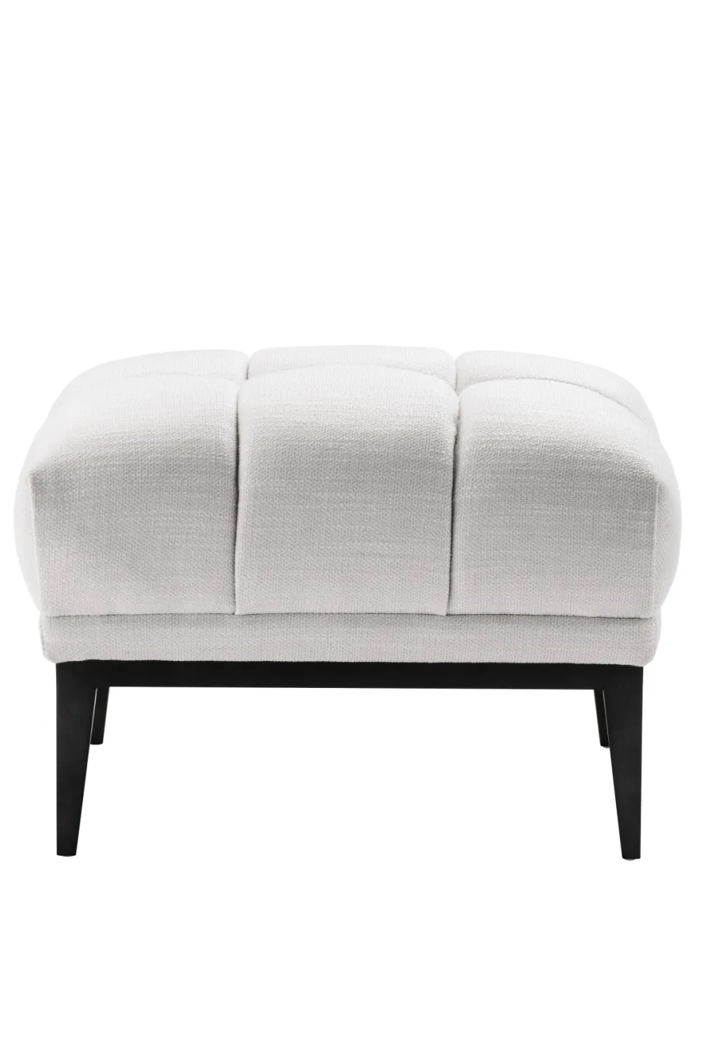 White Tufted Accent Stool | Eichholtz Aurelio