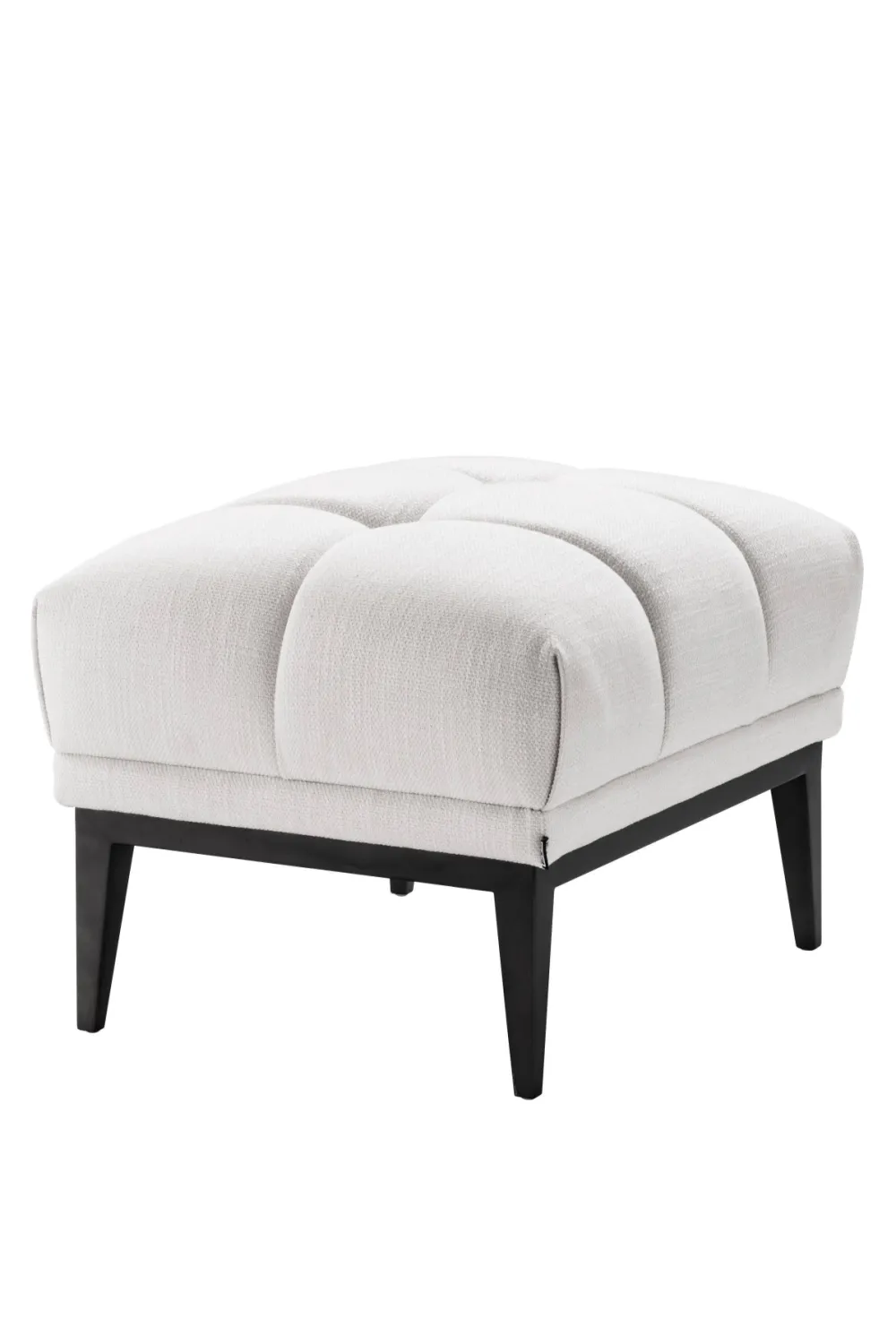 White Tufted Accent Stool | Eichholtz Aurelio