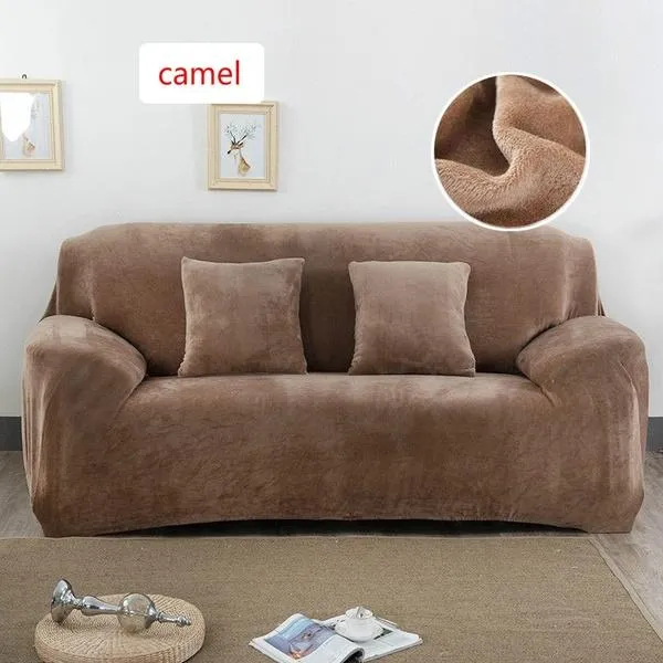 Winter Thicken Plush Recliner Sofa Covers Retro Recliner Sofa Cover Warm Soft Couch Slipcovers