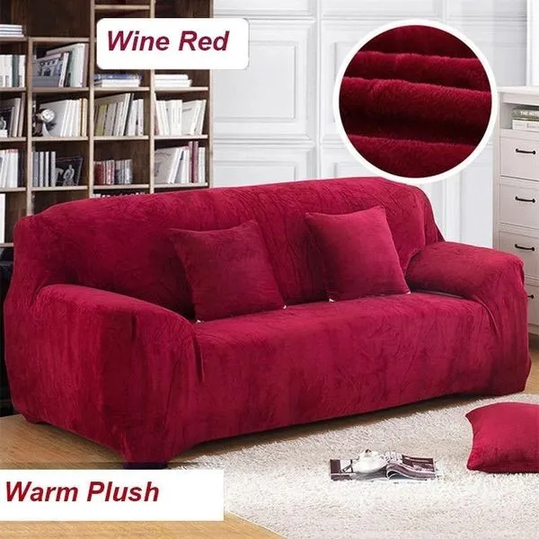 Winter Thicken Plush Recliner Sofa Covers Retro Recliner Sofa Cover Warm Soft Couch Slipcovers