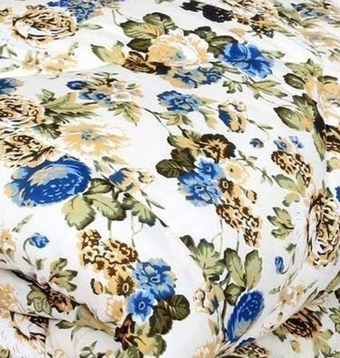 WONDERLOOK Reversible Single Bed AC Blanket/Dohar/Combo Microfiber Set of 2 Pc (Blue Flower)