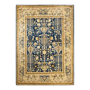 Yellow & Blue Traditional Wool Rug - 8'8" x 11'1
