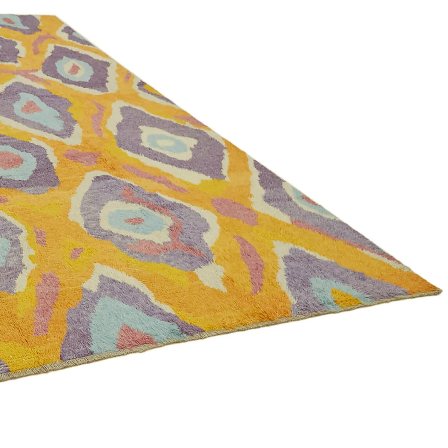 Yellow & Purple Moroccan Wool Rug - 9' 1'' x 12'