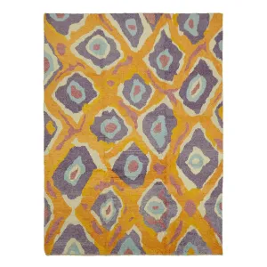 Yellow & Purple Moroccan Wool Rug - 9' 1'' x 12'