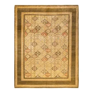 Yellow Traditional Wool Rug - 10'1" x 13'9"