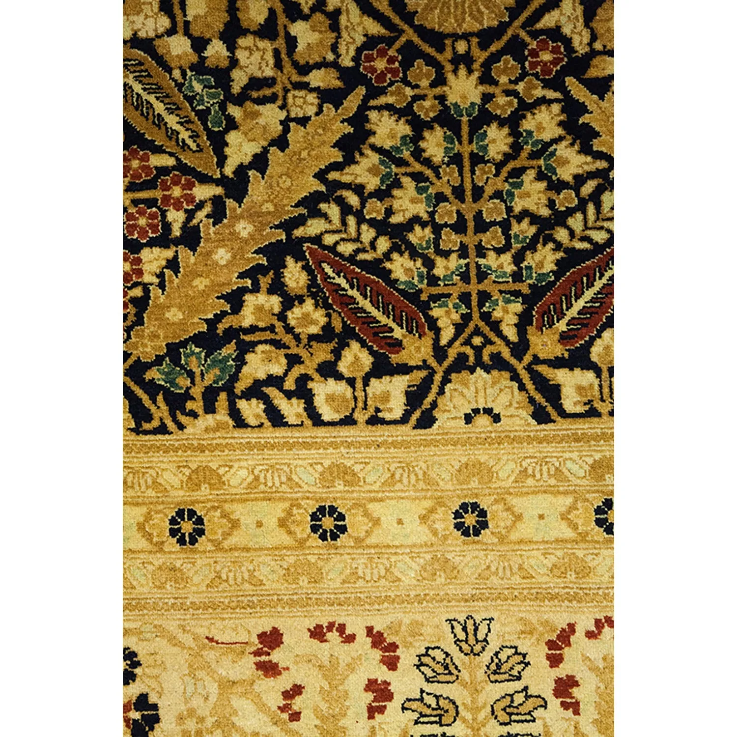 Yellow Traditional Wool Rug - 10'2" x 13'3"