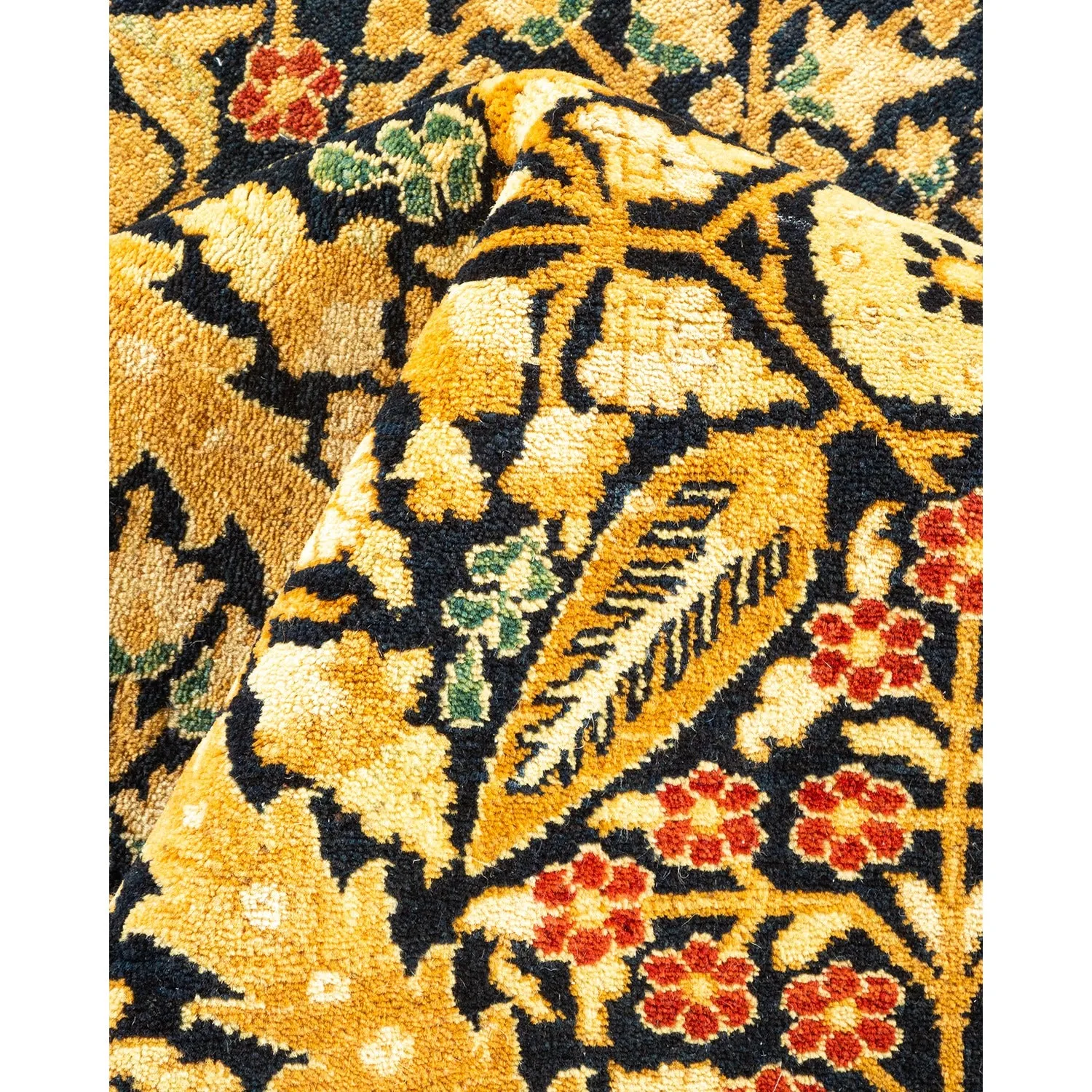 Yellow Traditional Wool Rug - 10'2" x 13'3"