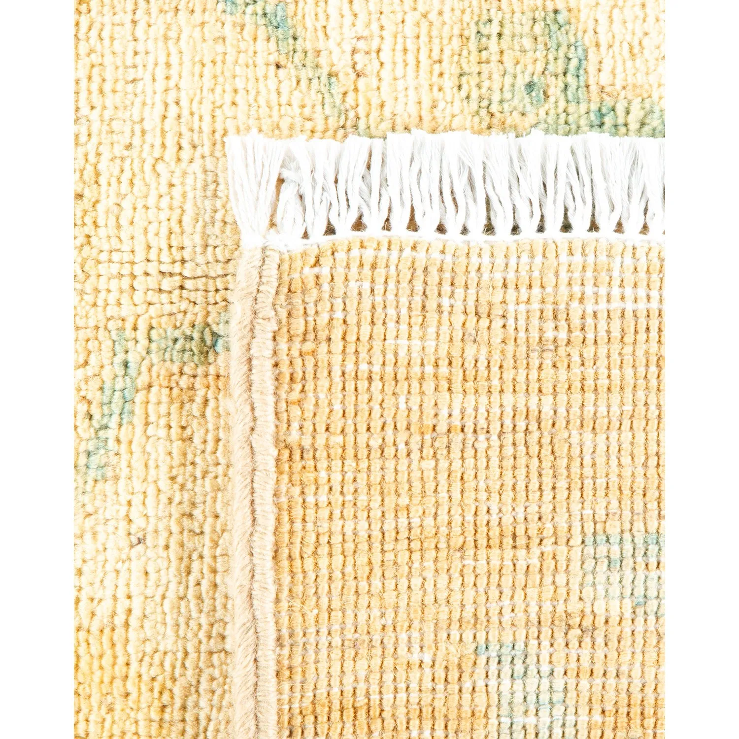 Yellow Traditional Wool Rug - 8'8" x 11'10"