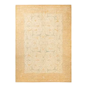 Yellow Traditional Wool Rug - 8'8" x 11'10"