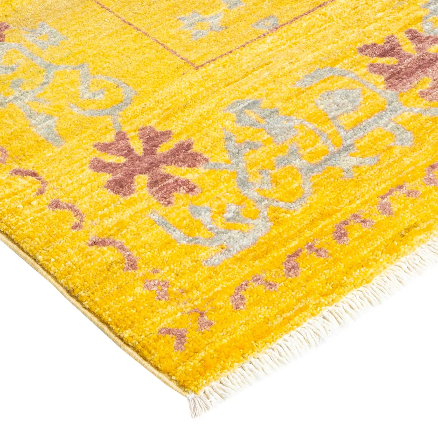 Yellow Transitional Wool Runner - 3'1" x 8'3"