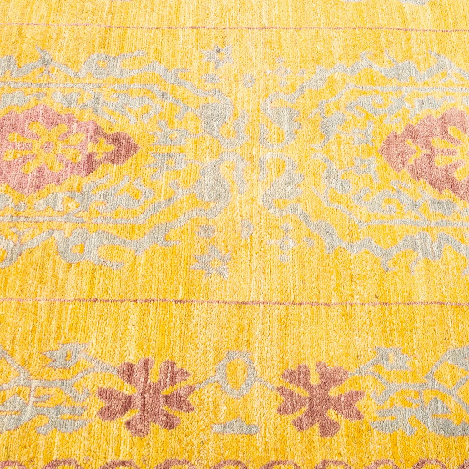 Yellow Transitional Wool Runner - 3'1" x 8'3"