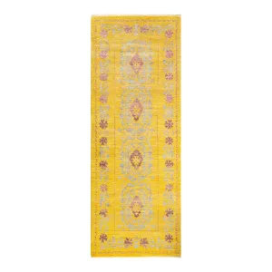 Yellow Transitional Wool Runner - 3'1" x 8'3"
