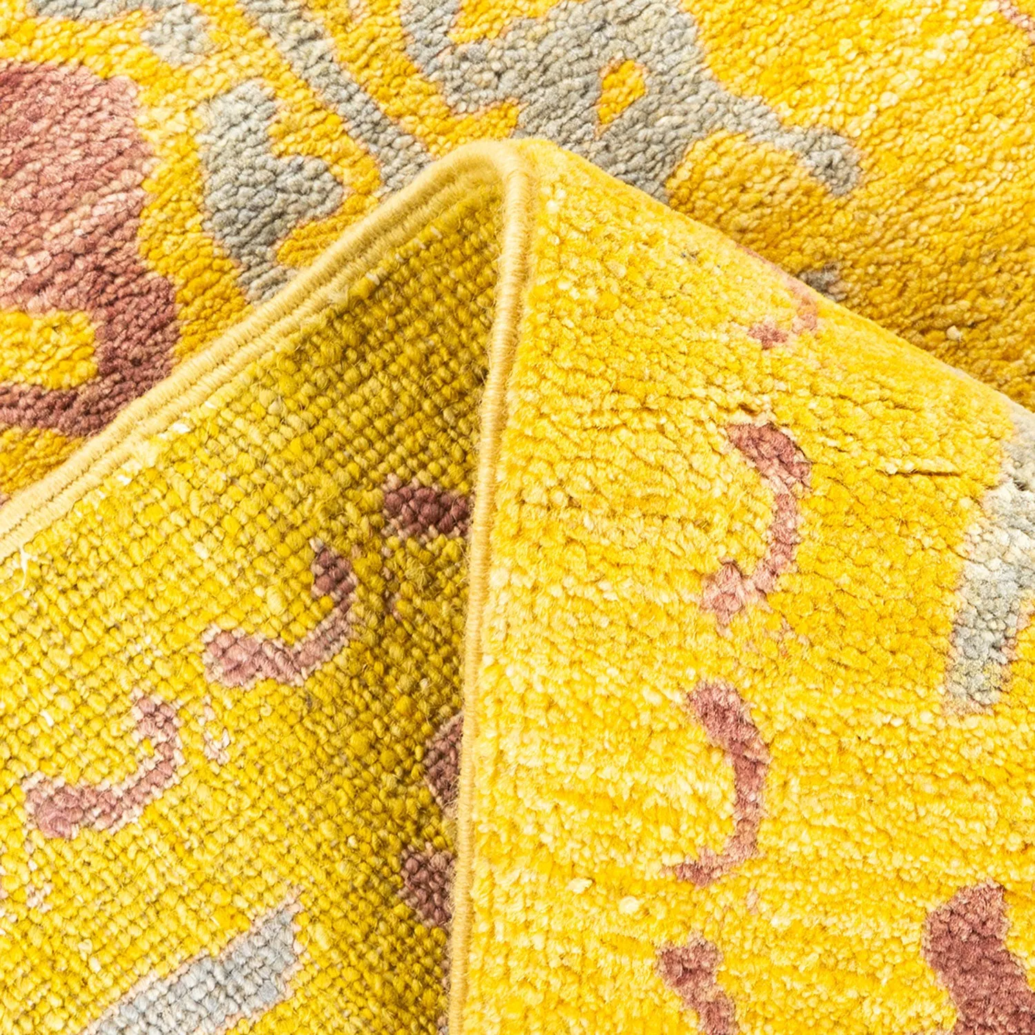 Yellow Transitional Wool Runner - 3'1" x 8'3"