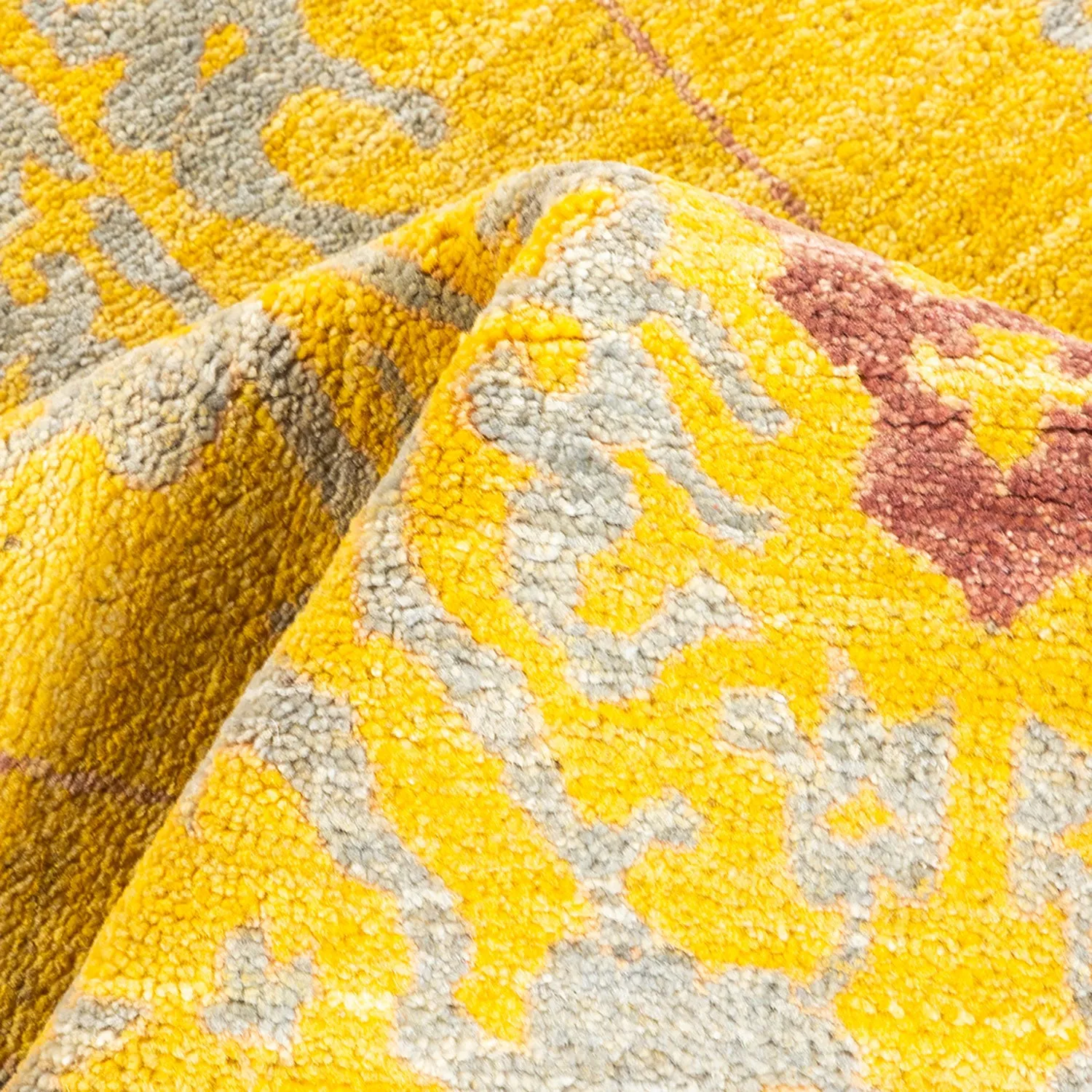 Yellow Transitional Wool Runner - 3'1" x 8'3"