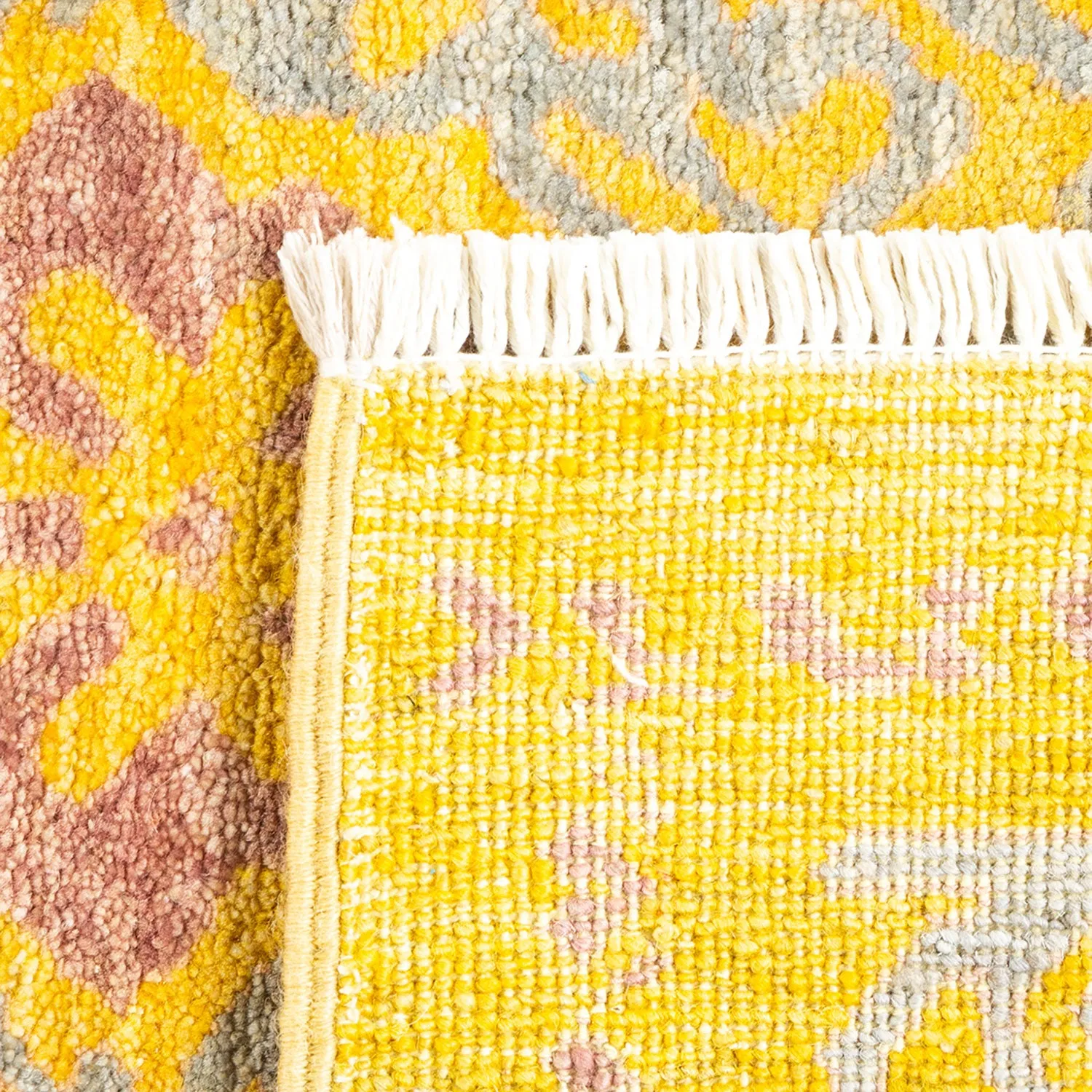 Yellow Transitional Wool Runner - 3'1" x 8'3"